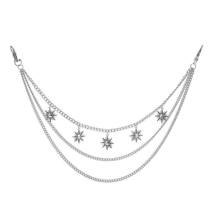 Fashionable chain necklace with sun motifs Kalsten
