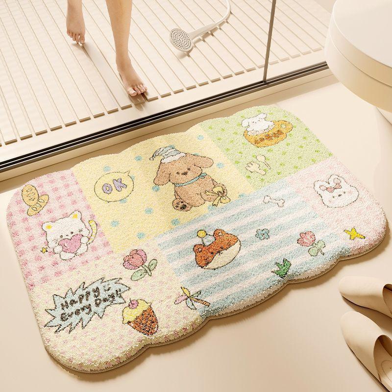 Cute Dog-Themed Plush Bath Mat Kalsten