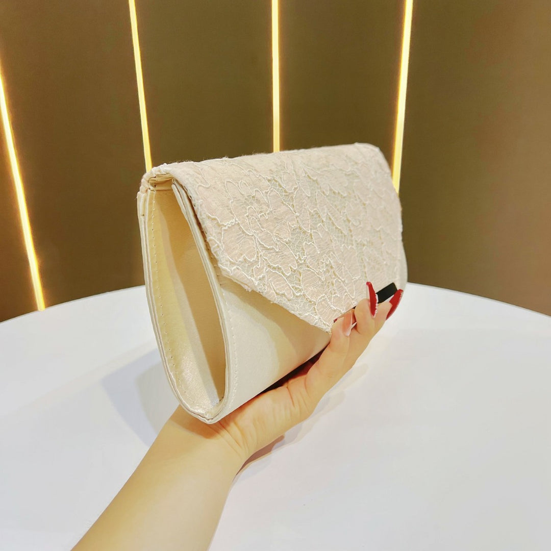 Elegant Floral Lace Evening Clutch