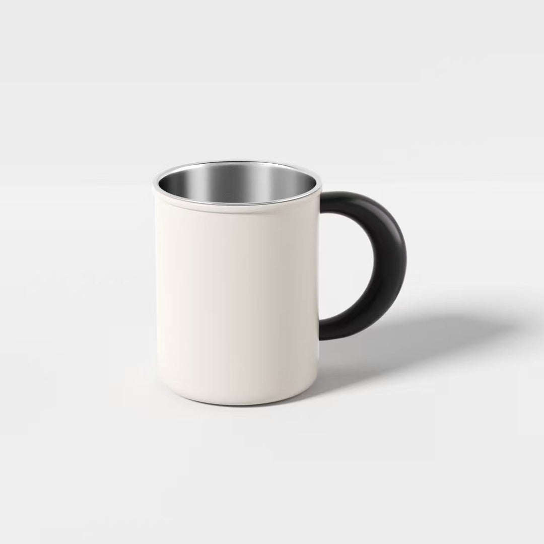 Stainless Steel Coffee and Tea Cup with Ergonomic Handle Kalsten