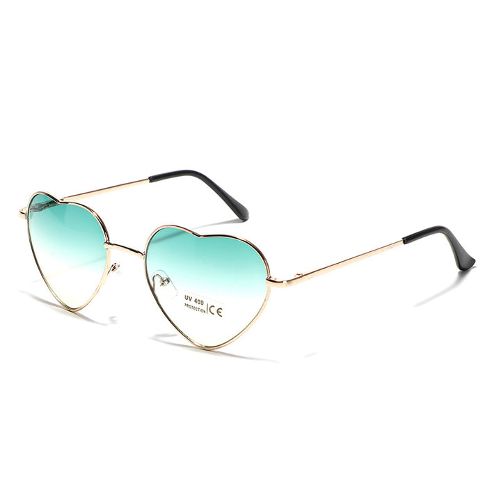 Women Heart-Shaped Sunglasses with UV Protection and Delicate Frame Kalsten