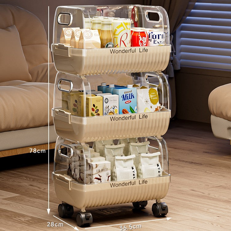 Multi-Tier Storage Organizer with Transparent Baskets Kalsten
