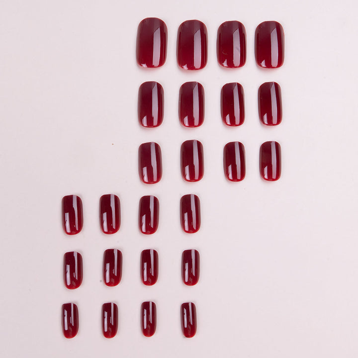 Glossy Rectangle Nail Enhancements