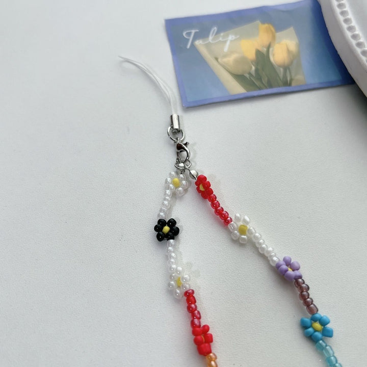 Flower Bead Charm Necklace Kalsten