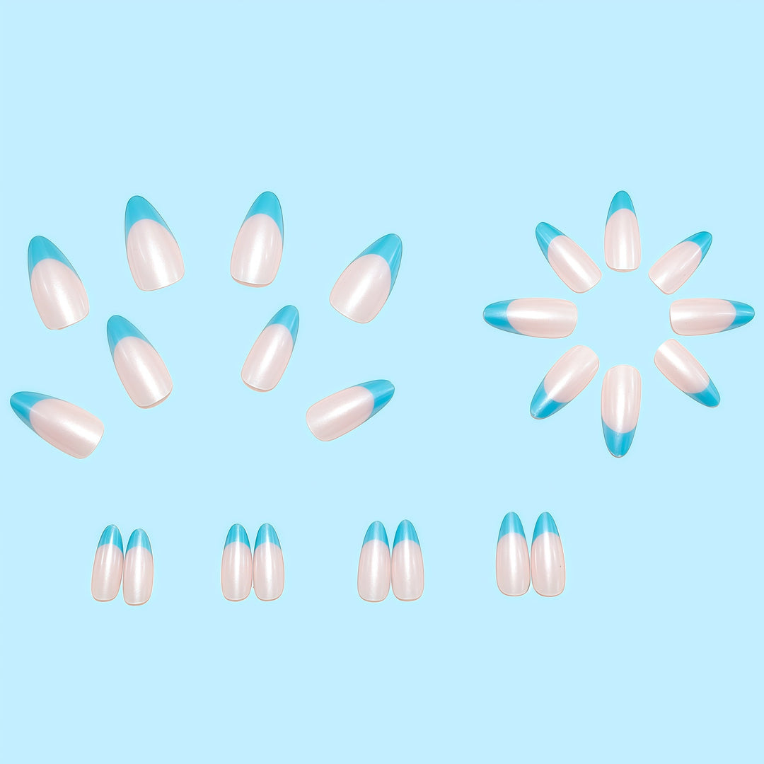 Artificial nails with elegant gradient color and lace design Kalsten