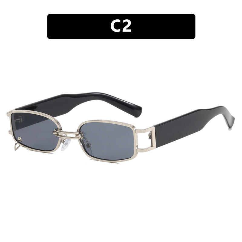 Women's fashionable sunglasses with innovative rectangular design and elegant metal accents Kalsten
