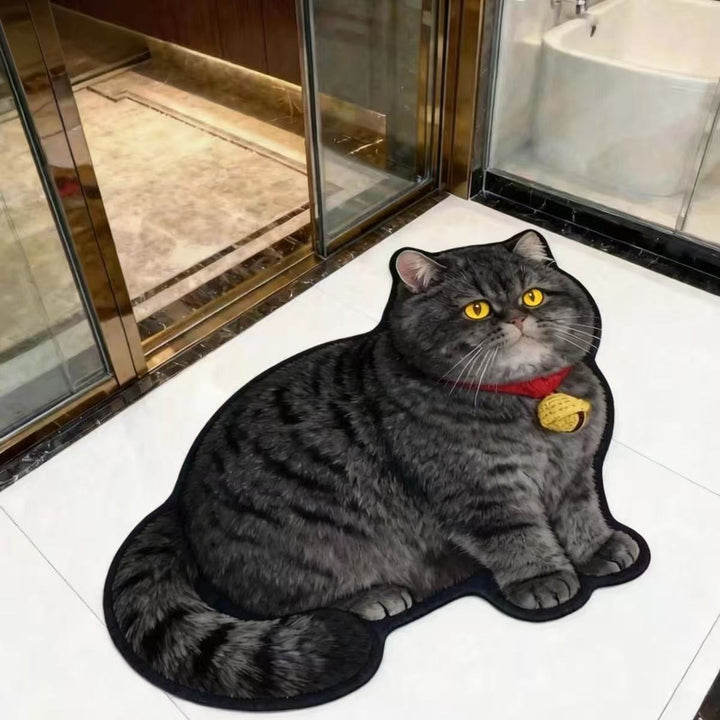 Cat-Shaped Area Rug