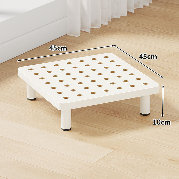 Low-Profile Ventilated Plastic Riser Platform with Anti-Slip Feet