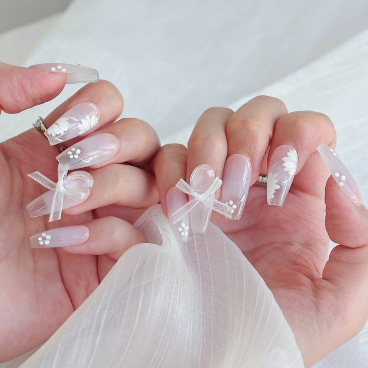 3D Floral Press-On Nail Art Set