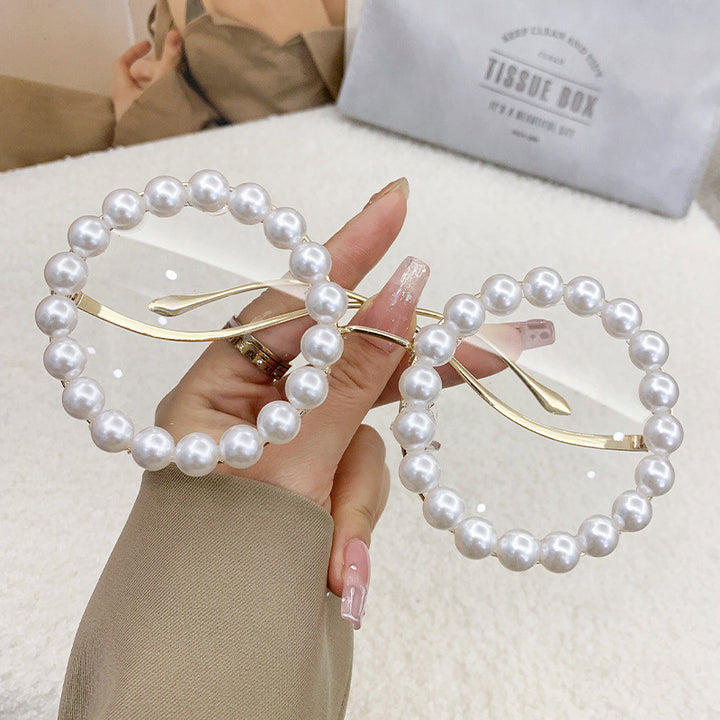 Women’s large sunglasses with pearl-embellished frame Kalsten