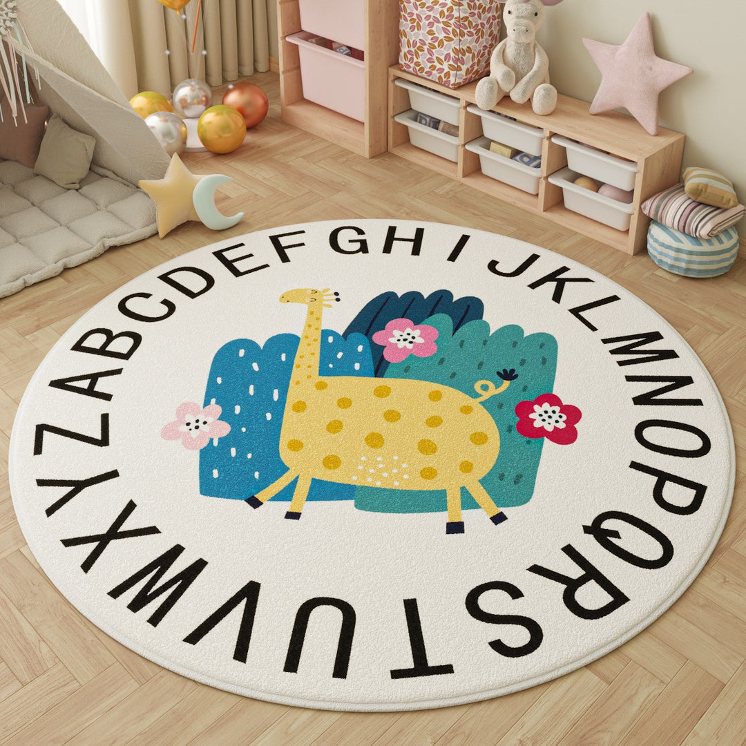 Playful Inspirational Round Area Rug Kalsten