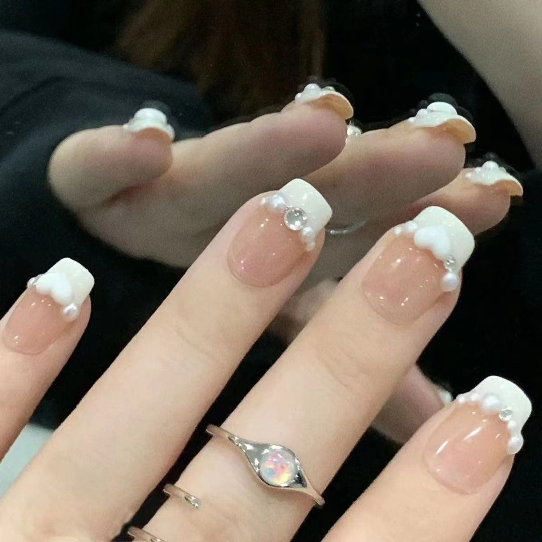 Crystal-Embellished Press-On Nail Set