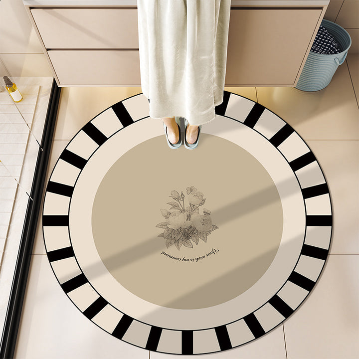 Round Motivational Bath Mat
