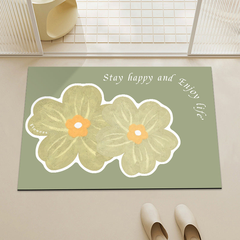 Artistic Floral Decorative Mat