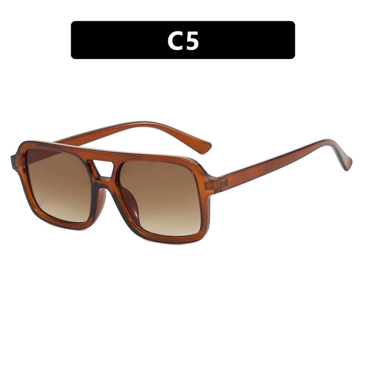 Women's modern square sunglasses with protective UV filter and transparent frame Kalsten