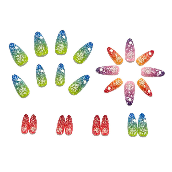 Creative nail art set with winter snowflake look Kalsten