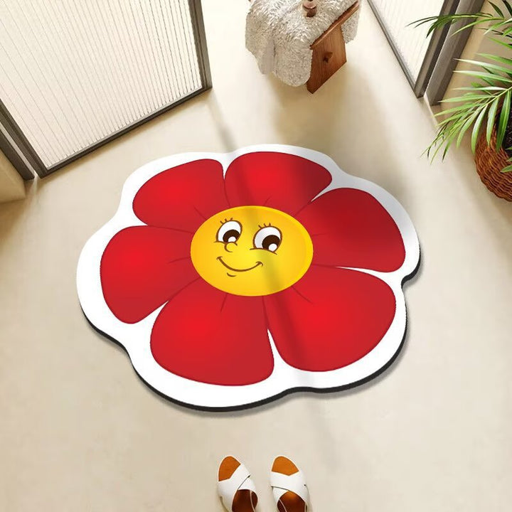Cheerful Floral Decorative Area Rug Kalsten