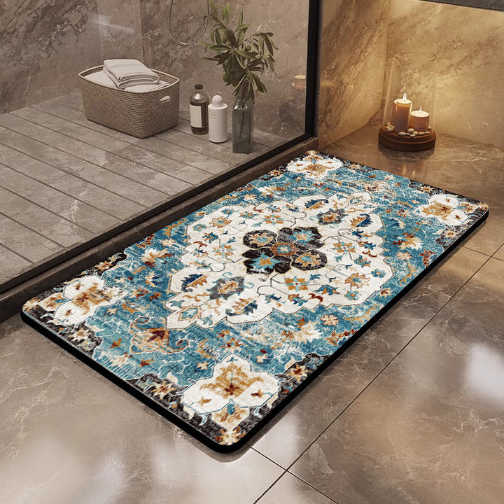 Floral Art Bathroom Mat Kalsten