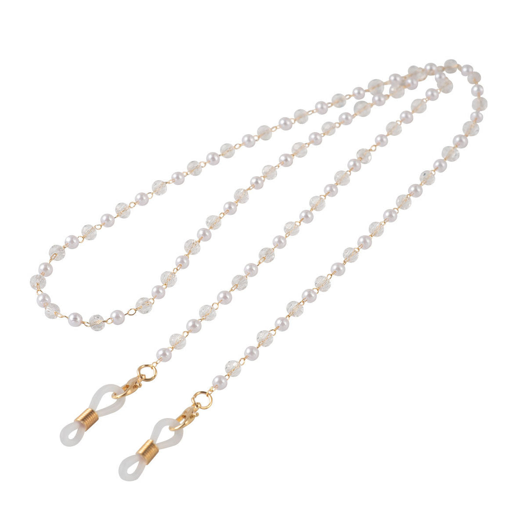 Elegant Pearl and Crystal Eyewear Chain Kalsten