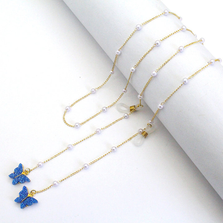 Butterfly-Embellished Eyewear Chain Kalsten