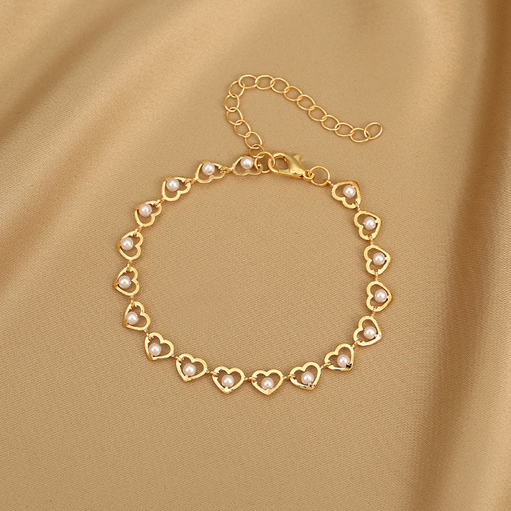Butterfly and Daisy Charm Anklet Kalsten