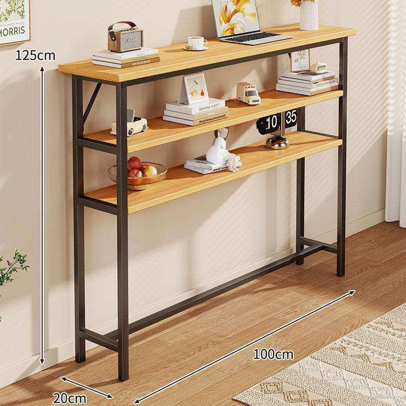 Narrow Industrial Console Table with Slim Profile