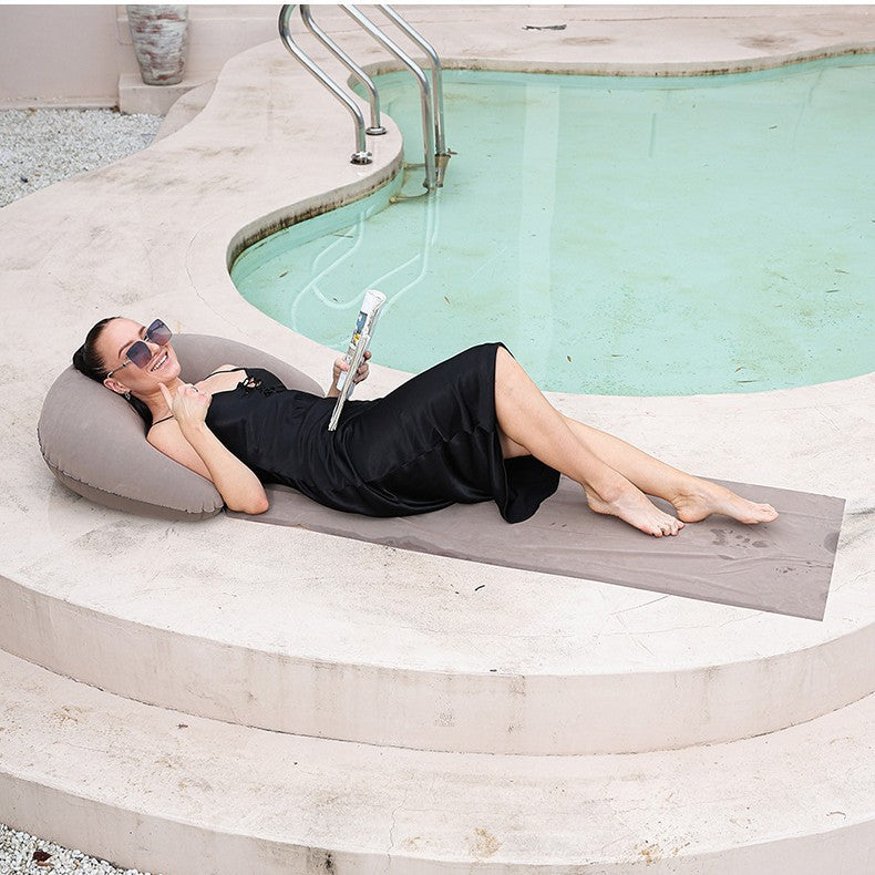 Women Inflatable Relax Lounger with Integrated Headrest Kalsten