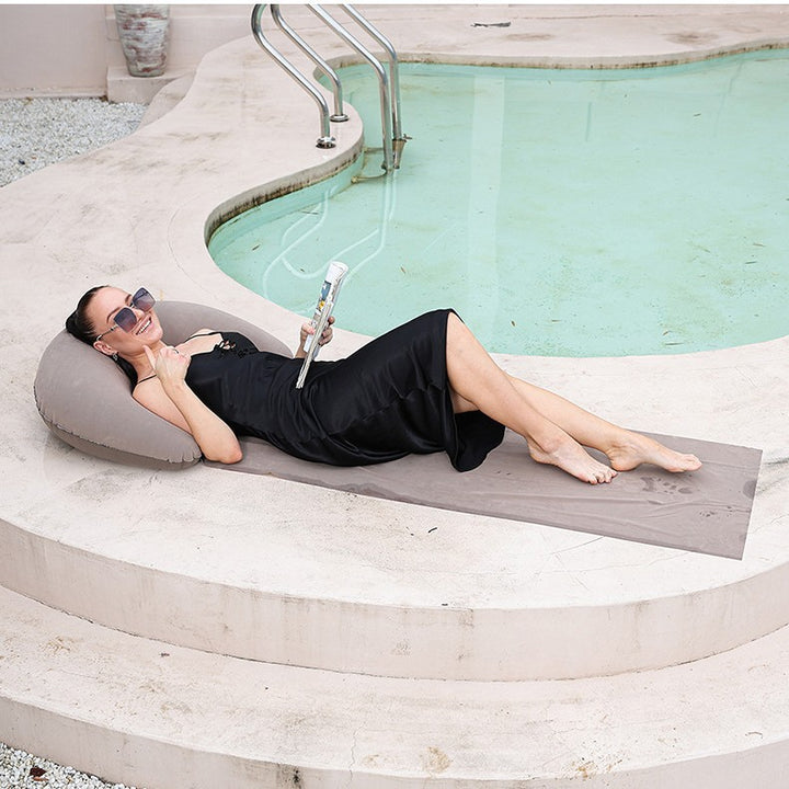 Women Inflatable Relax Lounger with Integrated Headrest Kalsten