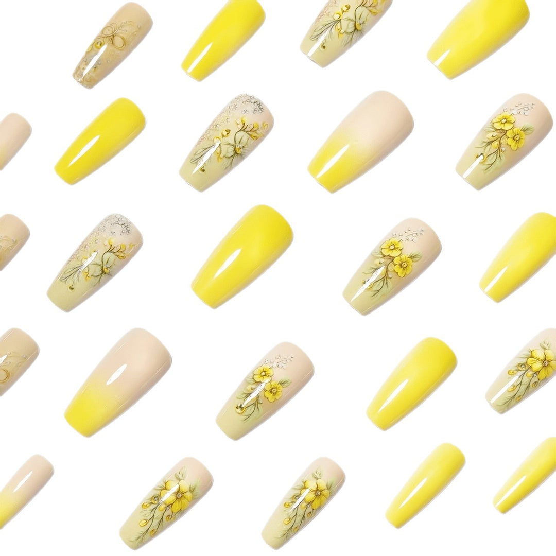 Decorative Floral Acrylic Nail Art Kalsten