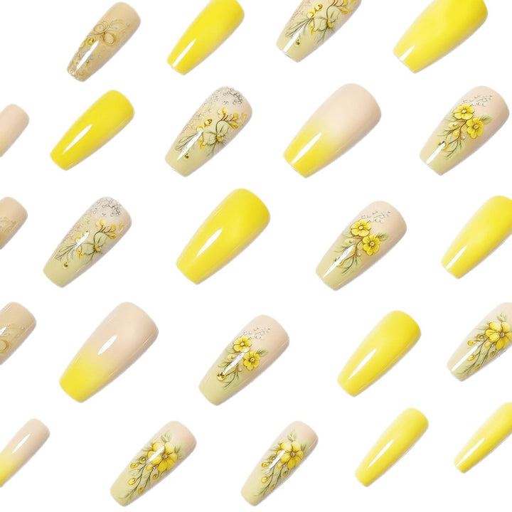 Decorative Floral Acrylic Nail Art Kalsten
