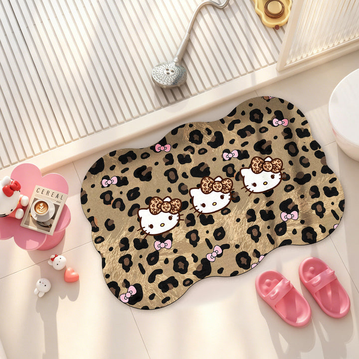 Cute Cartoon-Themed Plush Bath Mat