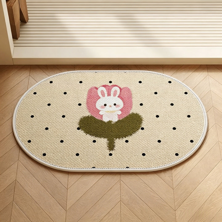 Decorative Bunny-Themed Area Mat Kalsten