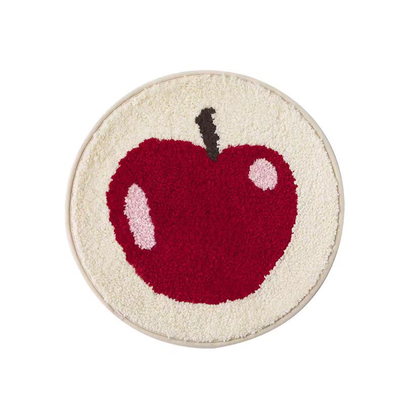 Apple-Themed Plush Bath Mat Kalsten