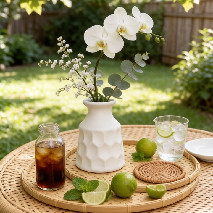 Honeycomb Textured Decorative Vase Kalsten