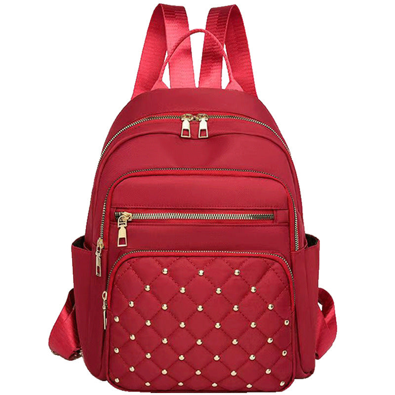 Women's Quilted Backpack with Decorative Studs Kalsten