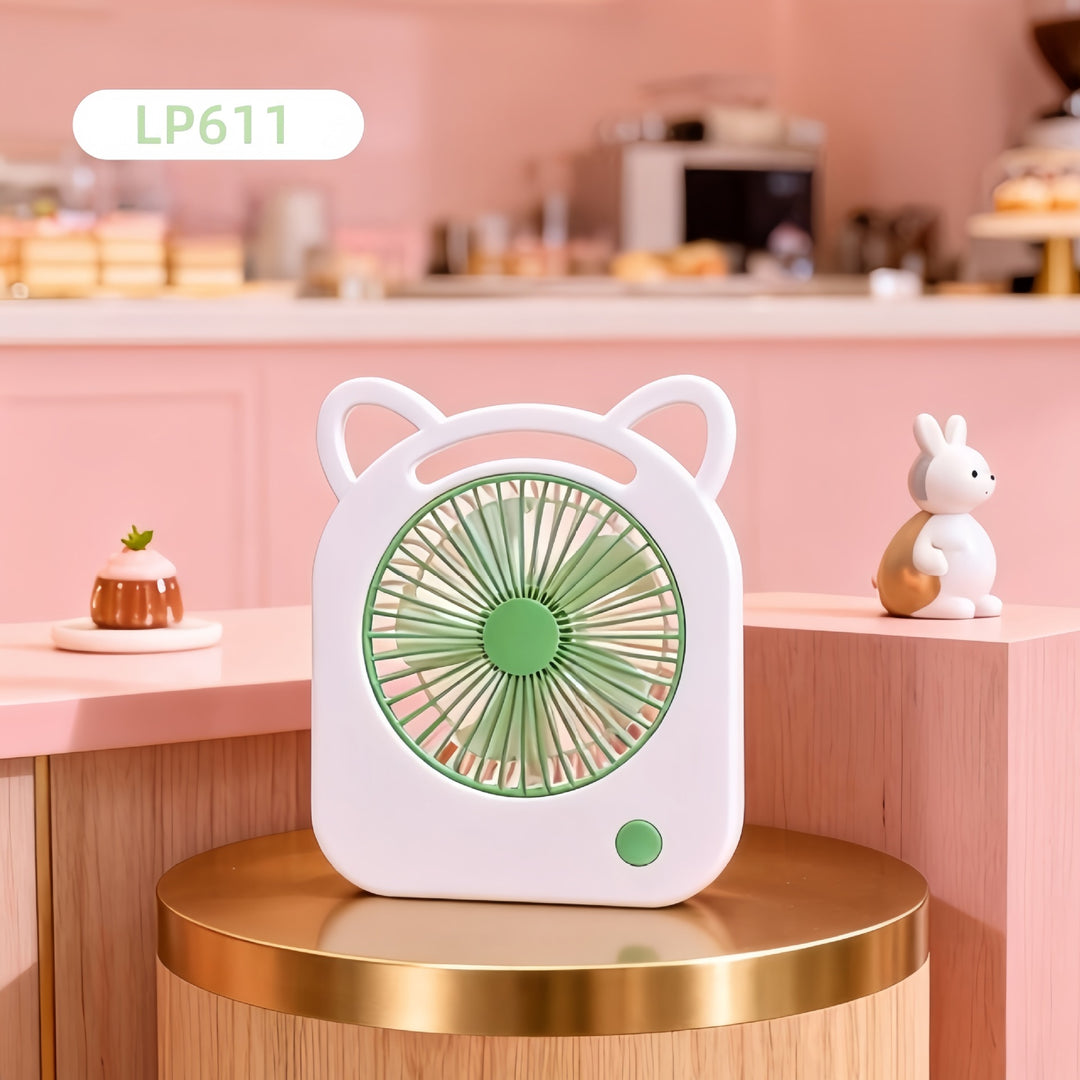 Ladies portable mini fan with friendly character design Kalsten