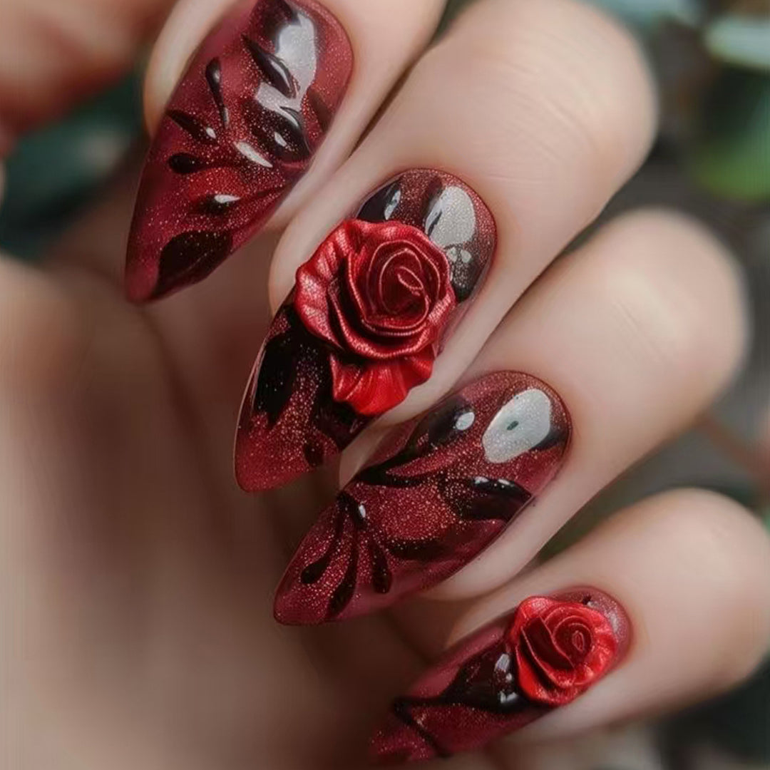 Elegant Floral Design Nail Art Kalsten