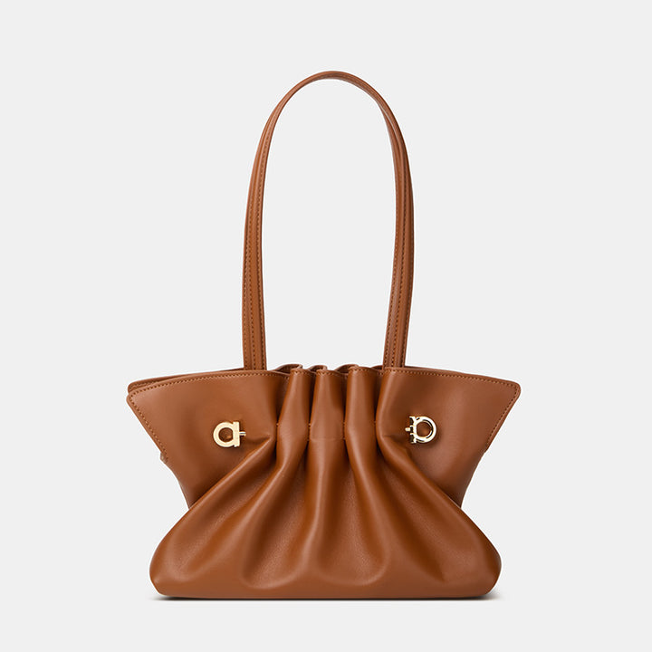 Elegant Pleated Handheld Tote Bag