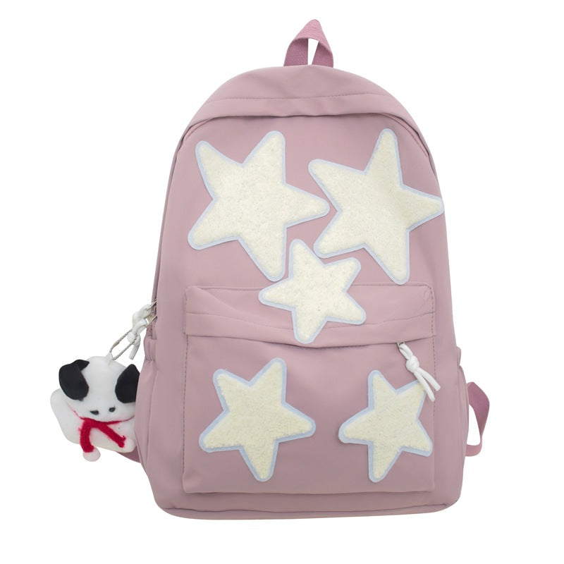 Star-Embroidered Casual Backpack Kalsten