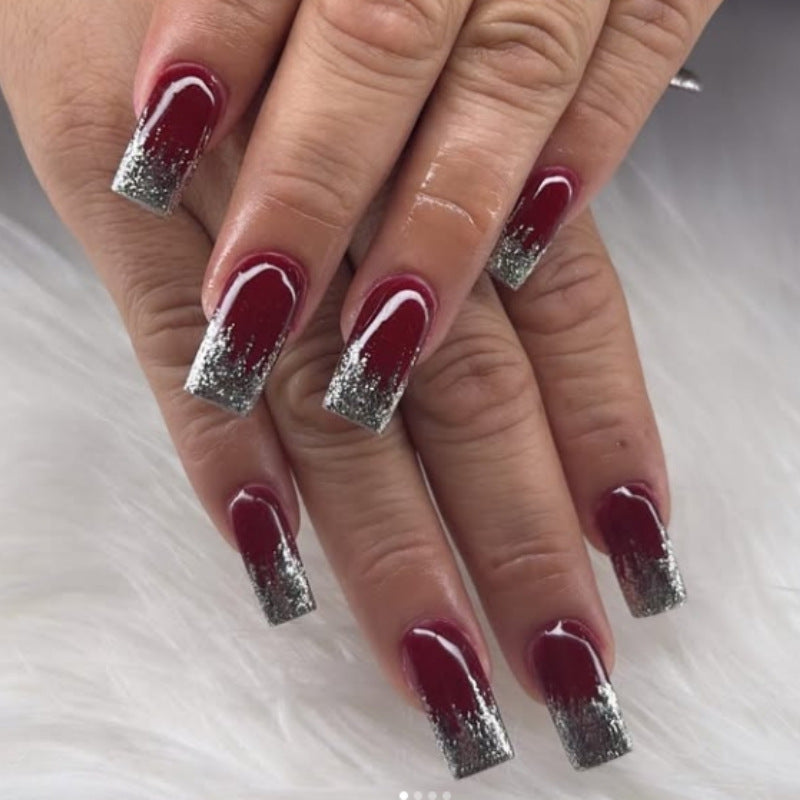 Elegant Glittery Press-On Nail Set Kalsten