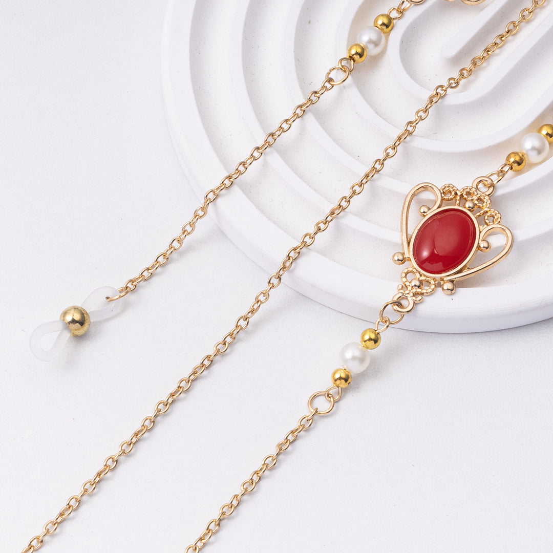 Elegant Eyewear Chain with Decorative Gemstones Kalsten