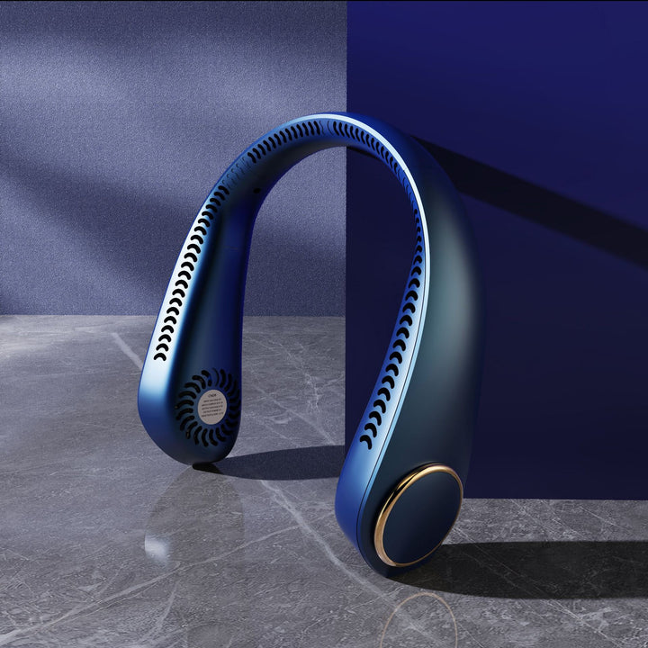 Cooling wearable bladeless neck fan with brushless motor adjustable tri-speed AR airflow Kalsten