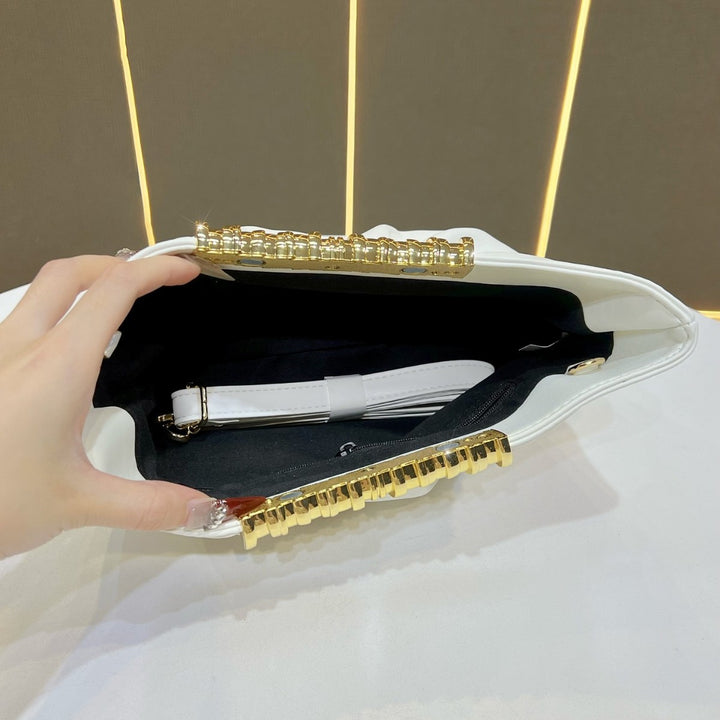Stylish Pleated Handheld Handbag