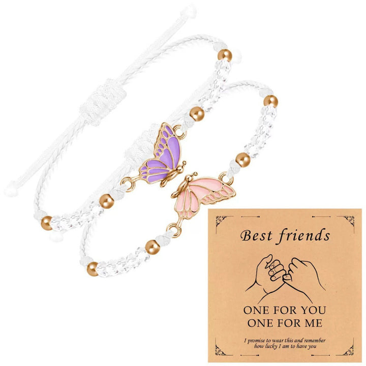 Butterfly Charm Necklace and Bracelet Set Kalsten