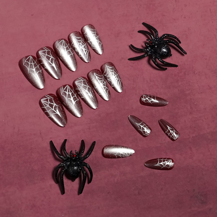Gothic Spider Web Press-On Nails Kalsten