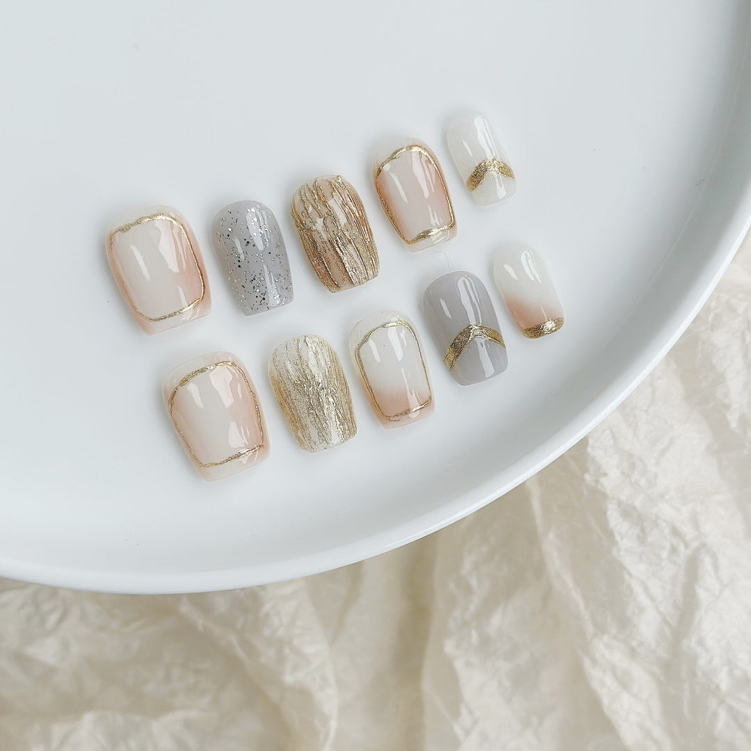 Butterfly-Embellished Press-On Nail Set