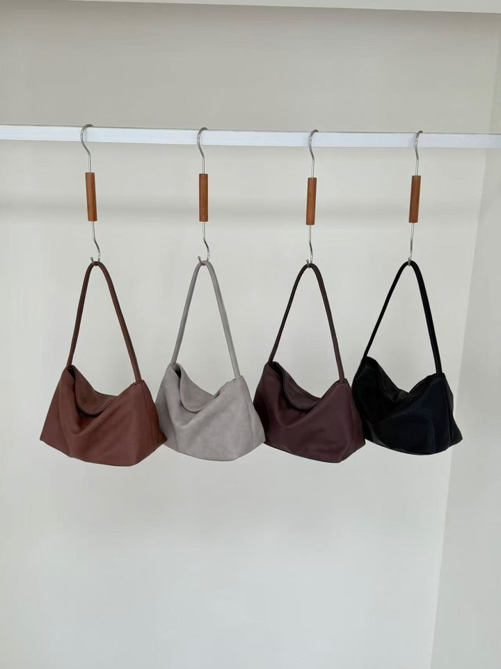Minimalist Leather Hobo Bag