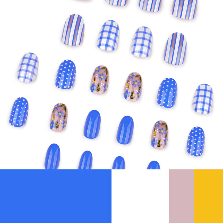 Artful Nail Art with Floral and Geometric Designs Kalsten