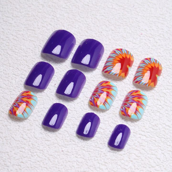 Artistic Tie-Dye Press-On Nails Kalsten