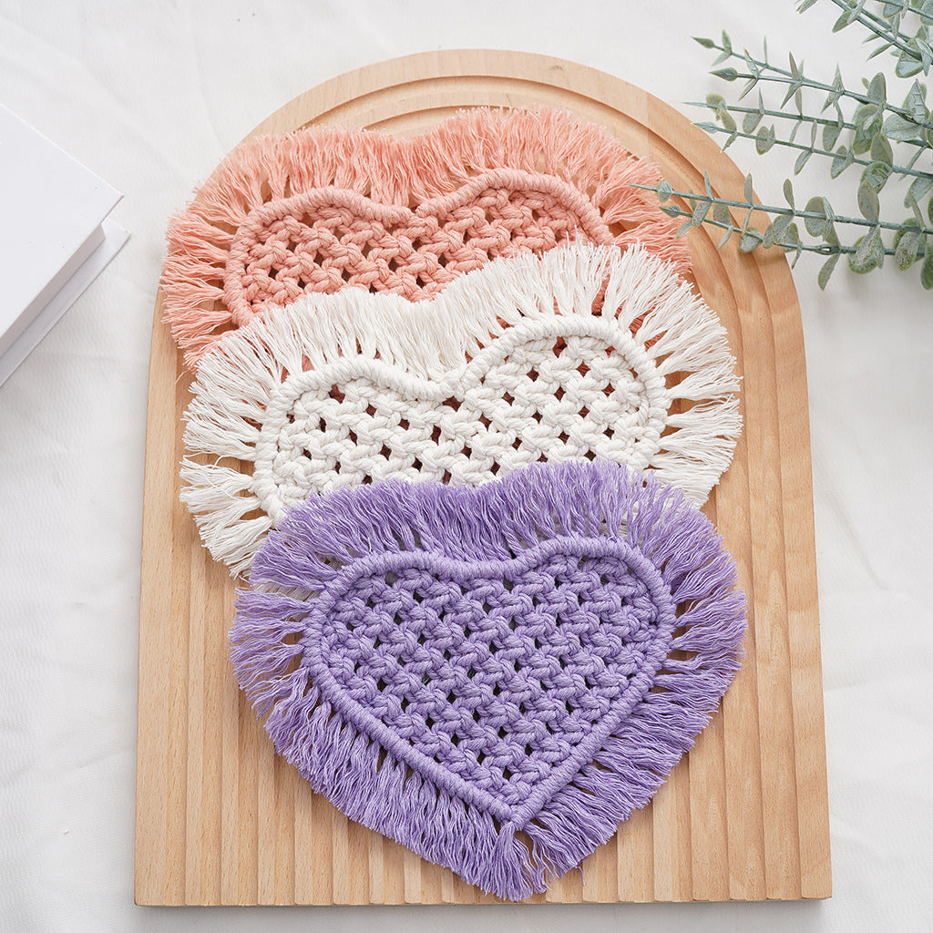 Decorative Macrame Heart Wall Hanging Kalsten